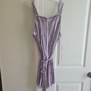nwt ladies sz l 1.state romper square neck back zip one piece belted